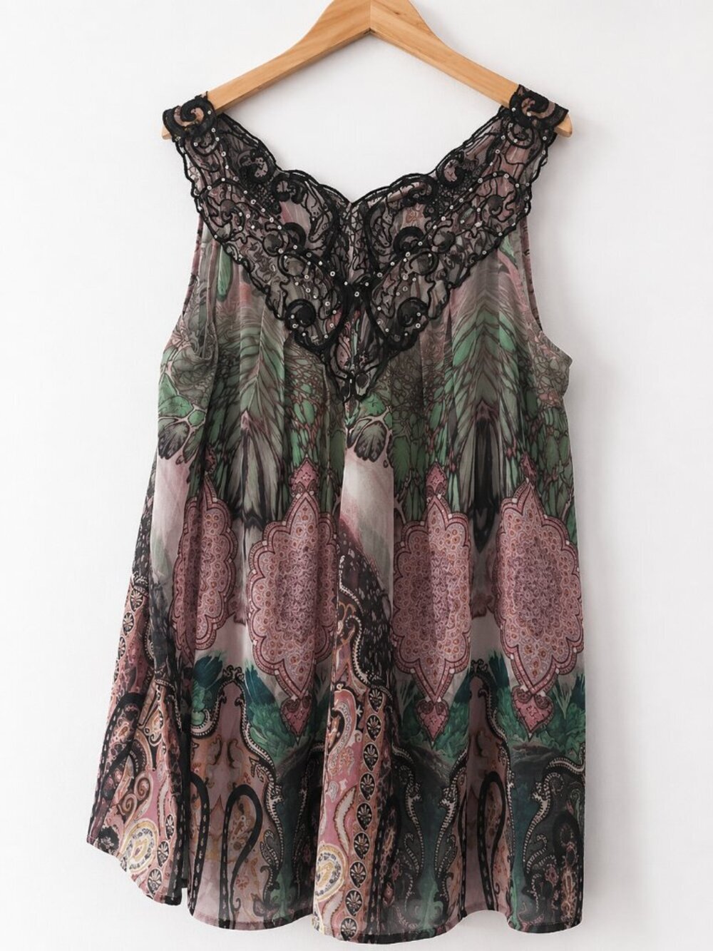 Sienna Rose Paisley Beaded Fairy Dress Embellished Boho Tunic 2X